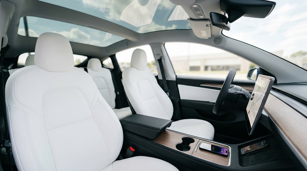 minimalist tech focused premium cabin