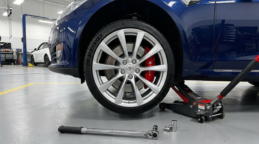 quick tesla tire rotation