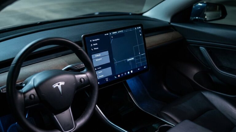 tesla app service menu missing