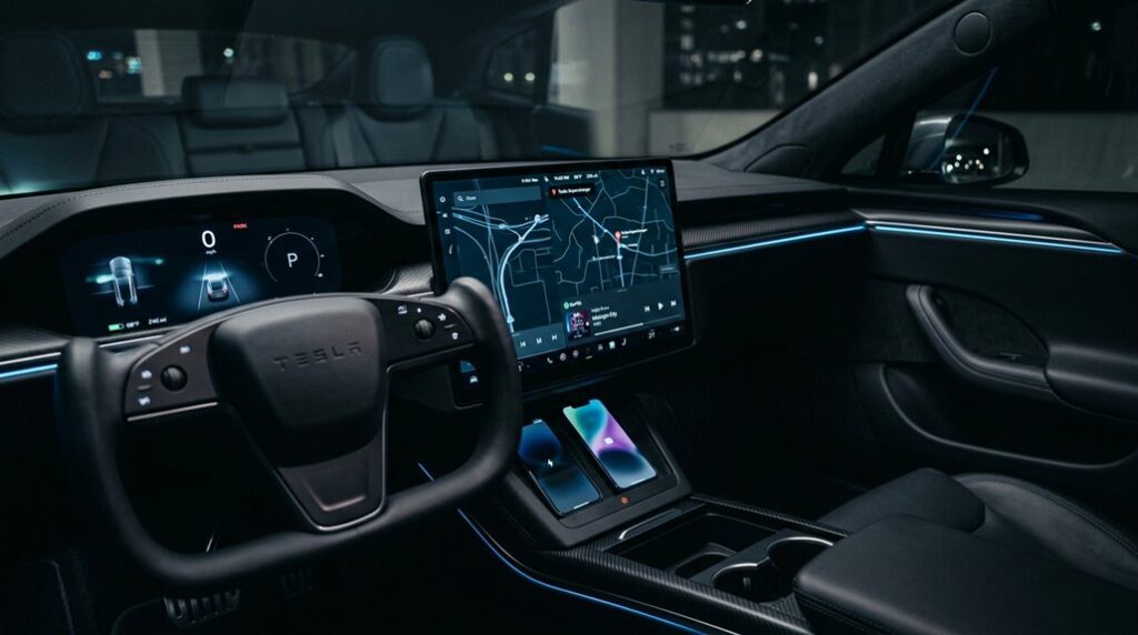 tesla software and infotainment