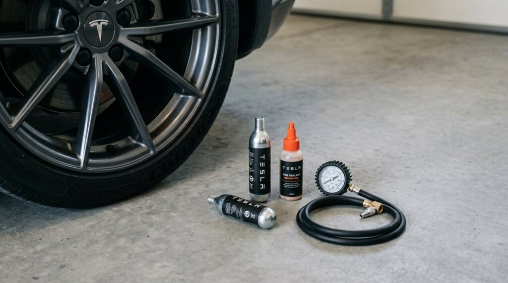 tesla tyre emergency repair kit