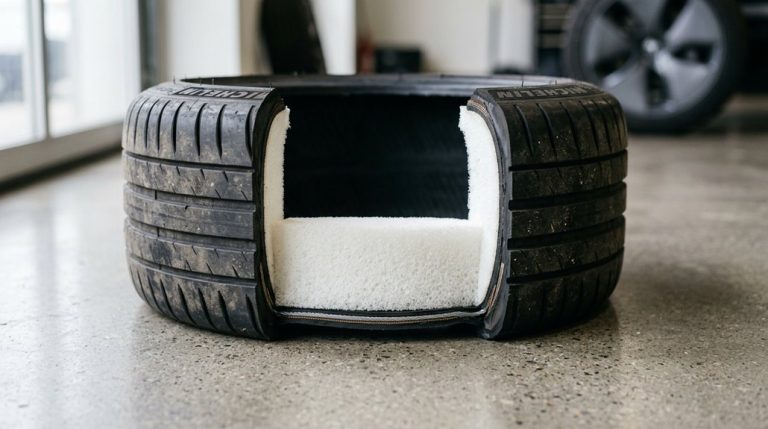 tesla tyres use foam