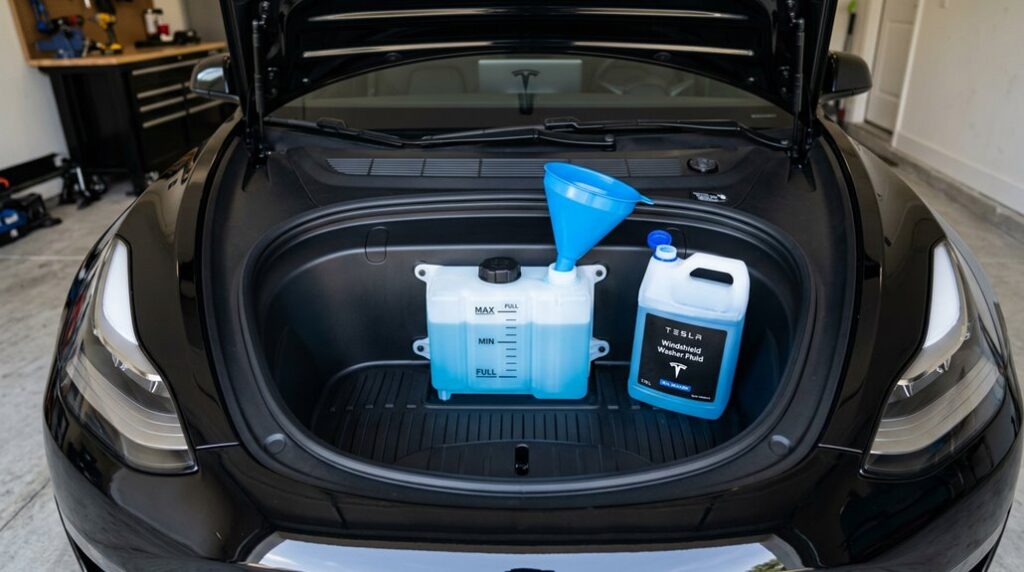total tesla washer fluid