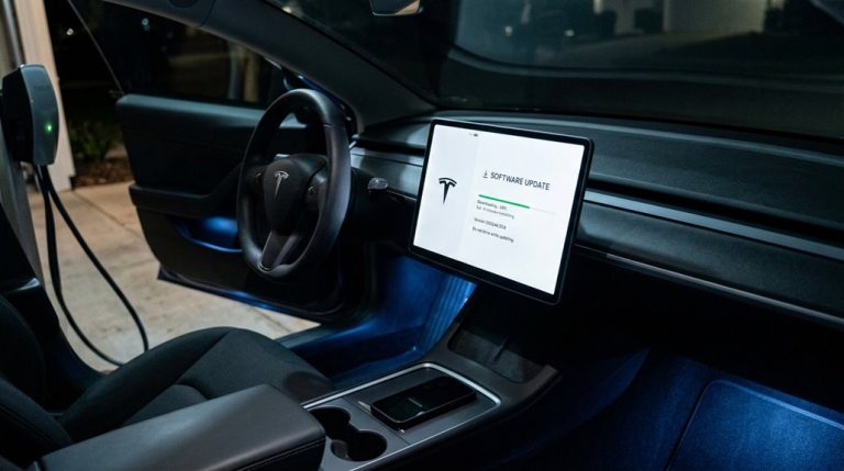 force tesla update now