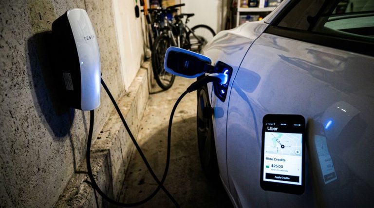 managing uber credits during tesla service