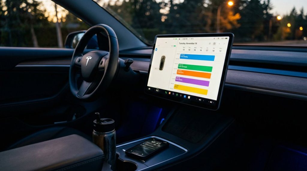 master tesla calendar sync