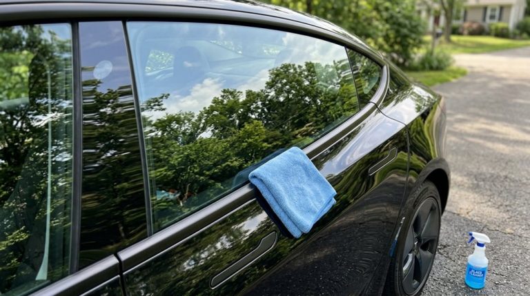 streak free tesla window cleaners