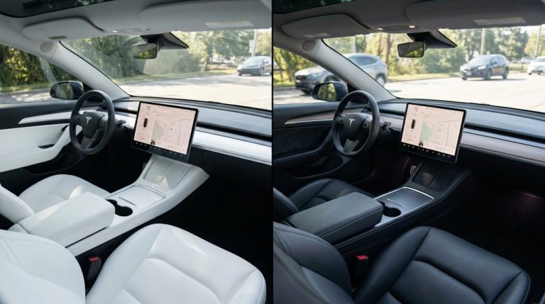tesla interior color comfort