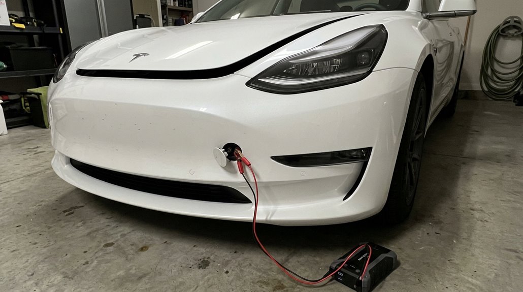 tesla model 3 frunk emergency