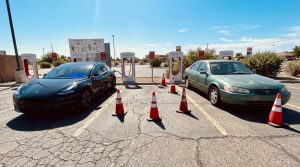 clarify tesla only charging signage
