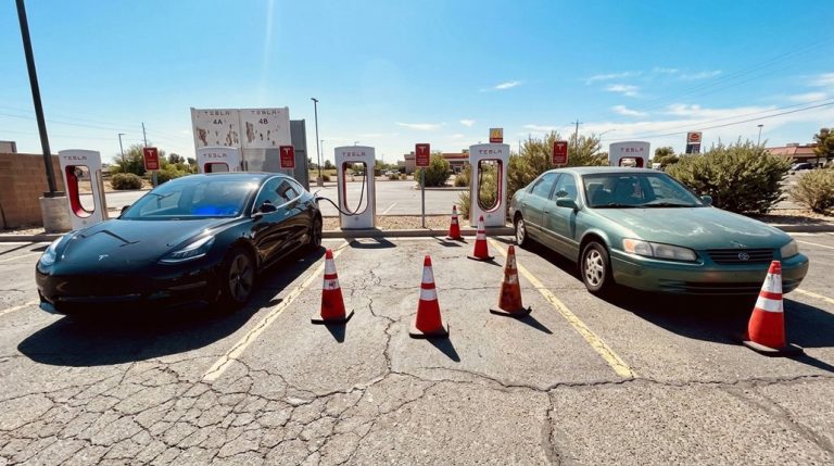 clarify tesla only charging signage