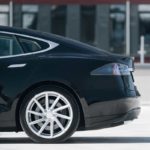 Black Tesla Model S Rear
