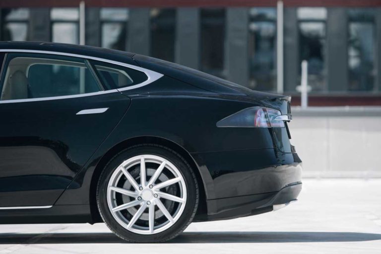 Black Tesla Model S Rear