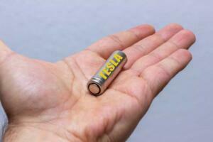 battery-tesla-in-person-in-hands