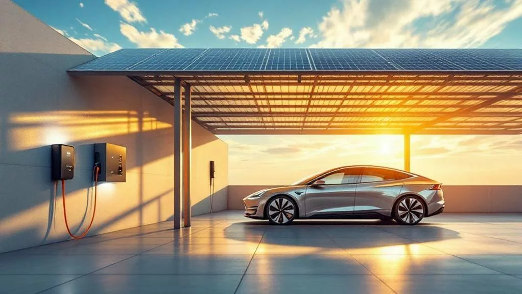 solar powered electric vehicle charging