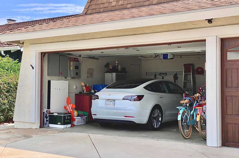 White-Tesla-Model-S-In-Garage
